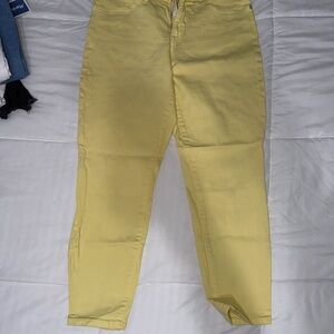 Yellow Straight-Leg Pants